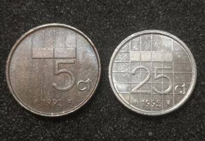 Лот: 24569680. Фото: 1. Лот монет Нидерланды 5 центов... Европа