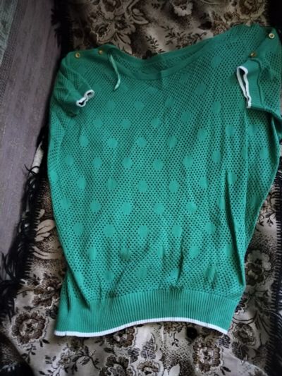 Лот: 20412988. Фото: 1. Зеленая женская летняя кофточка... Блузы, рубашки