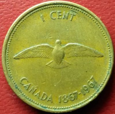 Лот: 7060045. Фото: 1. Канада 1 цент 1967 год. Америка