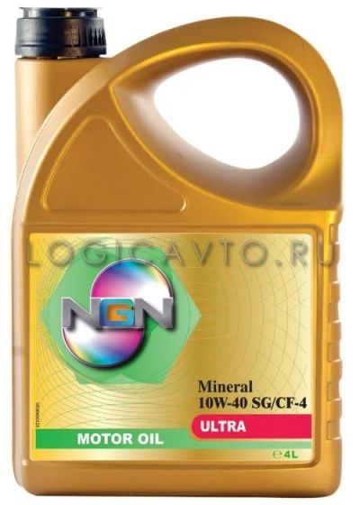 Лот: 12090242. Фото: 1. NGN Ultra, 10W-40, SG/CF-4, 4L. Масла, жидкости