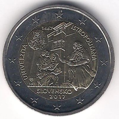 Лот: 15572474. Фото: 1. 2 евро 2017 Словения Университет... Европа