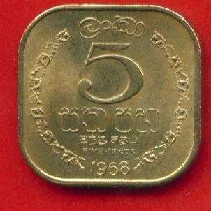 Лот: 9574873. Фото: 1. Цейлон 5 центов 1968 (340). Азия