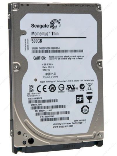 Лот: 8545557. Фото: 1. 500gb hdd Seagate Momentus Thin... Жёсткие диски