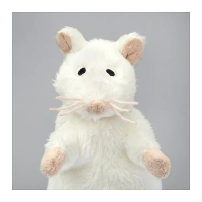 Лот: 8516285. Фото: 1. Мягкая игрушка Белая Мышь, ИКЕА. Мягкие