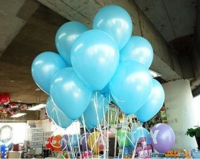 Лот: 9098791. Фото: 1. Шарики с гелием 10"(25см). Голубые. Воздушные шары