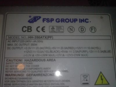 Лот: 9066938. Фото: 1. блок питания fsp group inc 350w. Корпуса, блоки питания