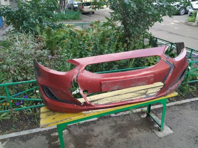 Лот: 14791991. Фото: 1. Передний бампер Hyundai Solaris... Кузов