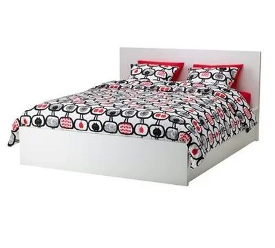 Лот: 10658788. Фото: 1. Кровать ikea икеа мальм белая... Кровати
