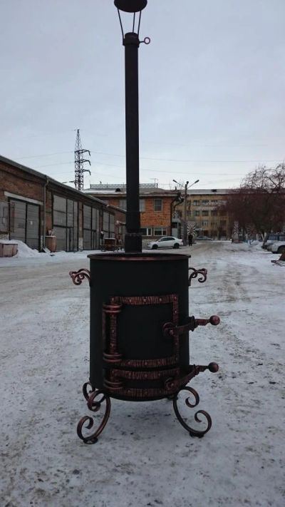 Лот: 6592352. Фото: 1. Печь под большой казан для приготовления... Мангалы, грили, коптильни