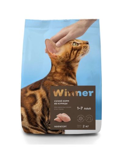 Лот: 15827827. Фото: 1. Корм сухой Winner с курицей полнорационный... Корма
