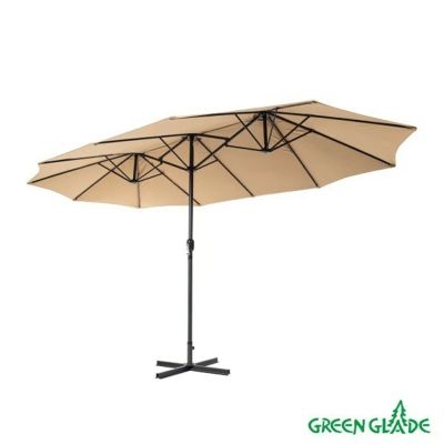 Лот: 21507396. Фото: 1. Зонт садовый Green Glade светло-коричневый... Туристическая, походная мебель