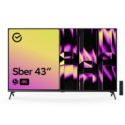 Лот: 24288950. Фото: 1. Умный телевизор Sber SDX-43U4123B. Умный дом