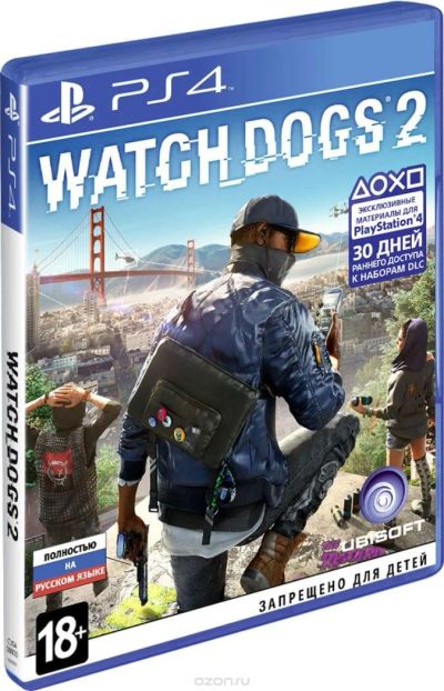 Лот: 9336876. Фото: 1. Watch dogs 2 PS4, русская озвучка... Игры для консолей