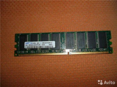 Лот: 4885842. Фото: 1. Samsung PC3200 CL3 512MB (2 планки... Оперативная память