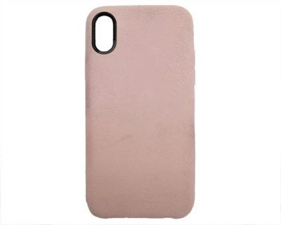 Лот: 20888118. Фото: 1. Чехол iPhone X/XS Suede розовый. Чехлы, бамперы