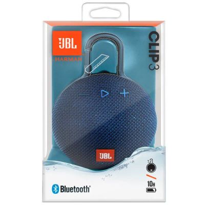 Лот: 17103096. Фото: 1. Колонка JBL Clip3 синяя. Красноярск