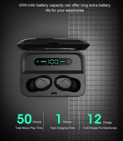 Лот: 15275541. Фото: 1. Bluetooth наушники 5.0, 3000mAh... Красноярск