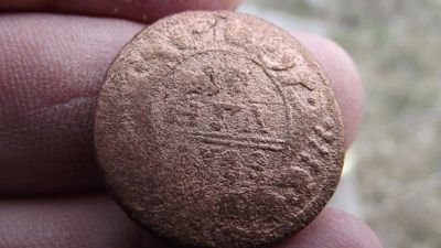 Лот: 11508477. Фото: 1. Денга 1749 года. всё по 49. Россия до 1917 года