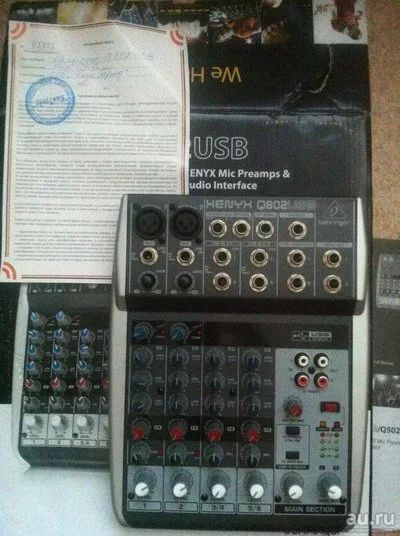 Лот: 9128842. Фото: 1. behringer q802usb микшер. Микшеры, предусилители, микрофонные эффекты