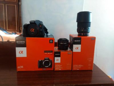 Лот: 4424540. Фото: 1. Sony a35+объективы. Цифровые зеркальные
