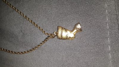 Лот: 6910869. Фото: 1. Золотая цепь с кулоном Нифертити. Кулоны, подвески