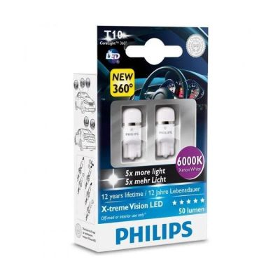 Лот: 14410103. Фото: 1. Светодиодные лампы Philips W5W... Оптика и освещение