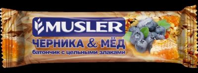 Лот: 10733831. Фото: 1. Злаковые батончики Musler блок... Диетическое питание