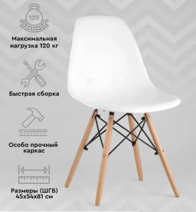 Лот: 25202066. Фото: 1. Стул для кухни Eames DSW Ikea... Столы, стулья, обеденные группы
