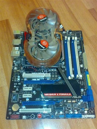Лот: 1765462. Фото: 1. CPU Intel Core 2 Quad Q6600+ASUS... Процессоры