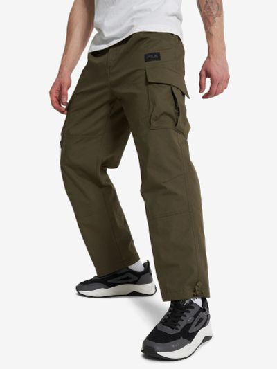 Лот: 25538306. Фото: 1. Брюки мужские FILA, Зеленый. Спортивные брюки, штаны