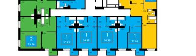 Лот: 12038158. Фото: 1. 2-к квартира, 57 м², 10 этаж по... Квартиры, студии