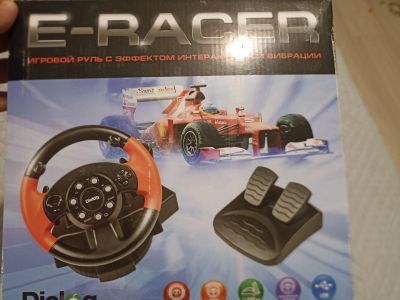 Лот: 21146718. Фото: 1. Руль Dialog GW-225VR E-Racer красный. Рули, джойстики