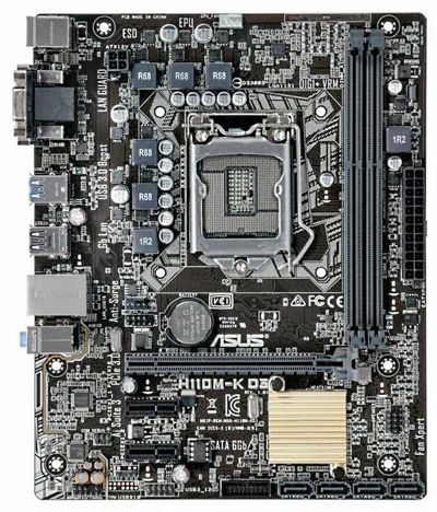 Лот: 25515456. Фото: 1. Материнская плата ASUS H110M-K... Материнские платы
