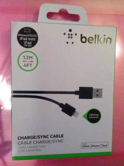 Лот: 3584353. Фото: 1. Belkin USB Кабель Lightning для... Дата-кабели, переходники