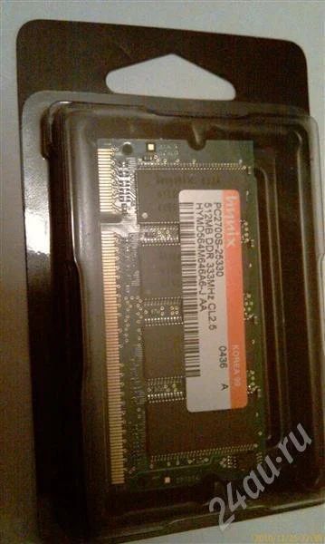 Лот: 640134. Фото: 1. 512 Мб So-dimm DDR333MHz PC 2700. Оперативная память