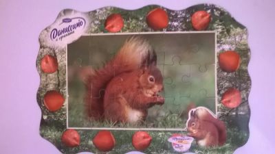 Лот: 7879903. Фото: 1. магнитные пазлы белочка. Пазлы