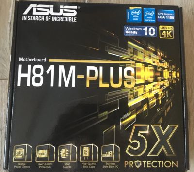 Лот: 13027874. Фото: 1. Материнская плата ASUS H81m-PLUS. Материнские платы