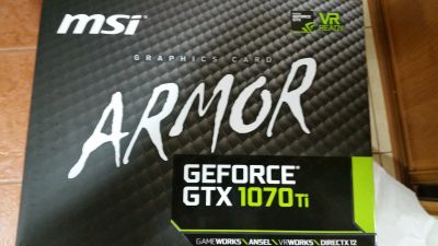 Лот: 12700387. Фото: 1. Видеокарта MSI Armor GeForce GTX1070Ti... Видеокарты