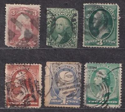 Лот: 25850600. Фото: 1. США 1861-87_003. Марки