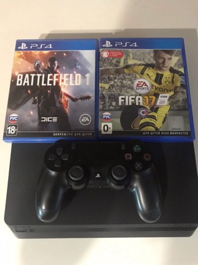 Лот: 14621837. Фото: 1. Playstation 4 slim 1000 gb. Игровые приставки, консоли