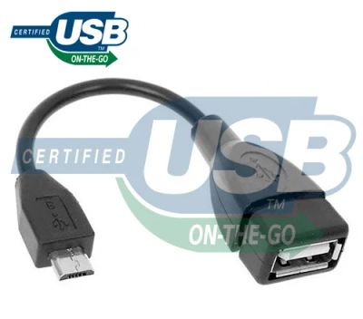 Лот: 4605286. Фото: 1. Кабель microUSB Host OTG (On-The-Go... Дата-кабели, переходники