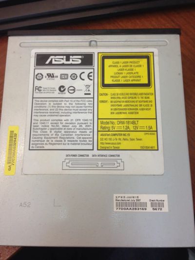 Лот: 5796192. Фото: 1. ASUS DRW-1814BLT. Приводы CD, DVD, BR, FDD