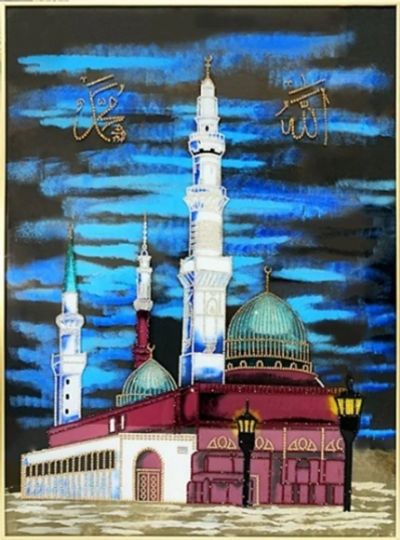 Лот: 21291175. Фото: 1. Картина Мечеть Мухаммед Пророк... Произведения