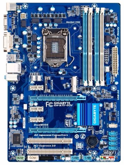 Лот: 9407593. Фото: 1. Материнская плата Gigabyte GA-B75-D3V. Материнские платы