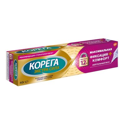 Лот: 23982777. Фото: 1. Корега крем для фиксации зубных... Уход за полостью рта