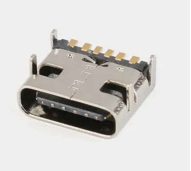 Лот: 22555010. Фото: 1. Разъем SMT Type-C 6 Pin. Шлейфы, разъёмы