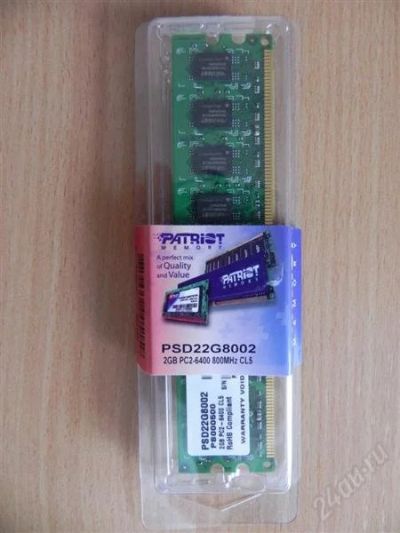 Лот: 936229. Фото: 1. Оперативная память Patriot 2 Gb... Оперативная память