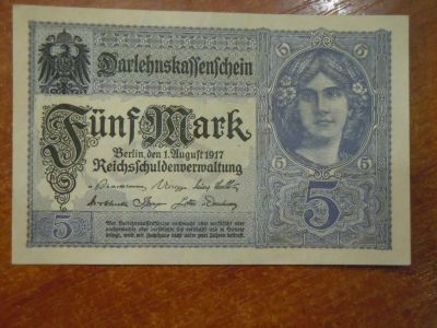 Лот: 25780835. Фото: 1. 5 марок 1917г Германская империя. Германия и Австрия