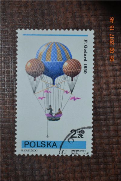 Лот: 9016096. Фото: 1. Марка Польши 1981г. Воздушные... Марки