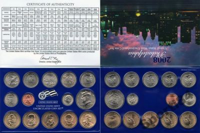 Лот: 5916508. Фото: 1. 2008 г. США Годовой набор (P... Америка